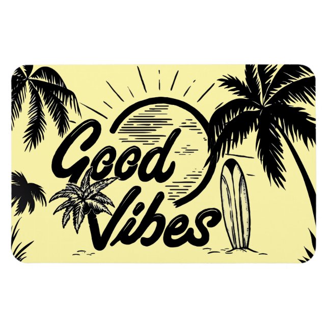 "Good Vibes" Art Design Magnet (Horisontell)