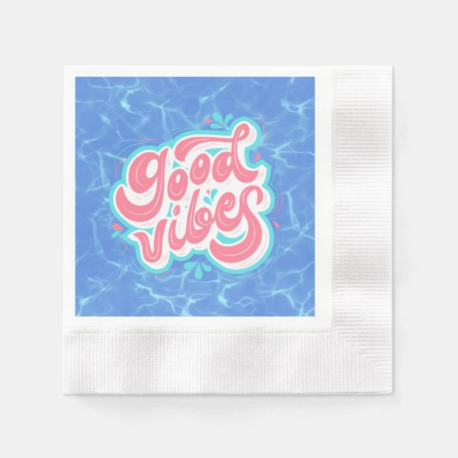 Good Vibes Beach/bassäng Pappersservett (Framsidan)