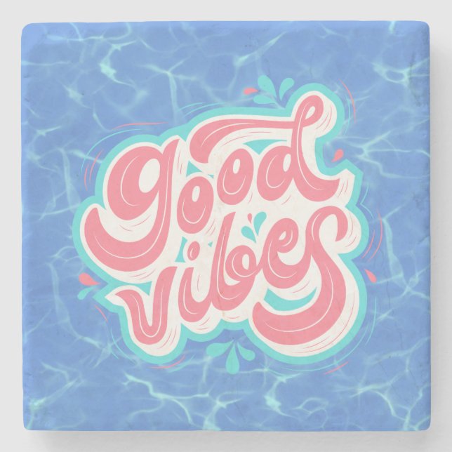 Good Vibes Beach/bassäng Stenunderlägg (Framsidan)