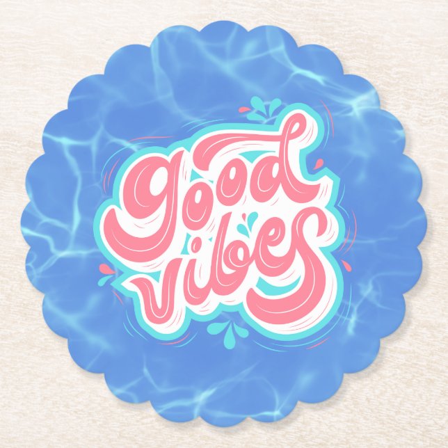 Good Vibes Beach/bassäng Underlägg Papper (Framsida)