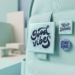 Good Vibes Button Knapp