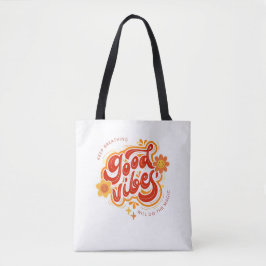 Good Vibes Chic Daglig Snyggt Tote Bag Tygkasse