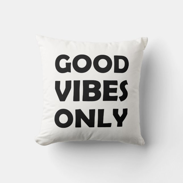 Good Vibes Daily | Uppmjukande meddelande Kudde (Framsida)