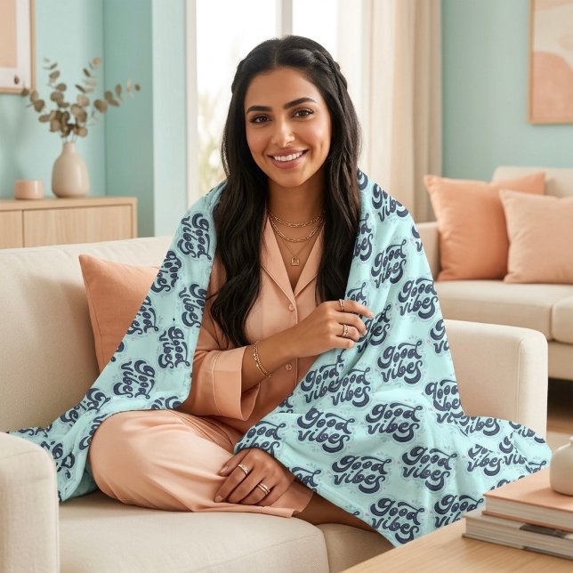 Good Vibes Fleece Blanket (Skapare uppladdad)