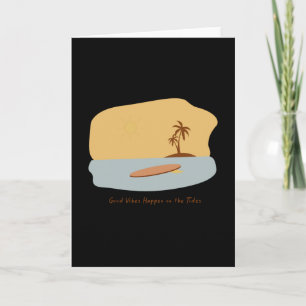 Good Vibes Funny Surfer Surfing Beach Kort