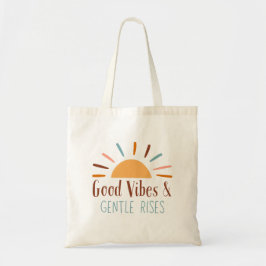 Good Vibes & Gentle Rises Boho Tote Bag Tygkasse