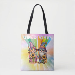 Good Vibes Hippie Gnomes Tygkasse