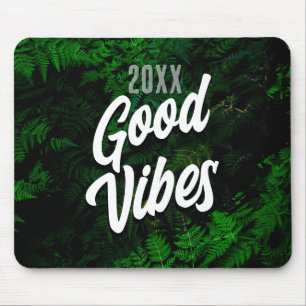 Good Vibes Jungle Grönt Desk Stil Musmatta