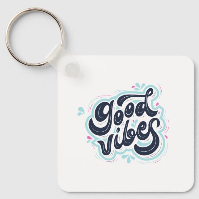 Good Vibes Keychain Nyckelring (Framsida)