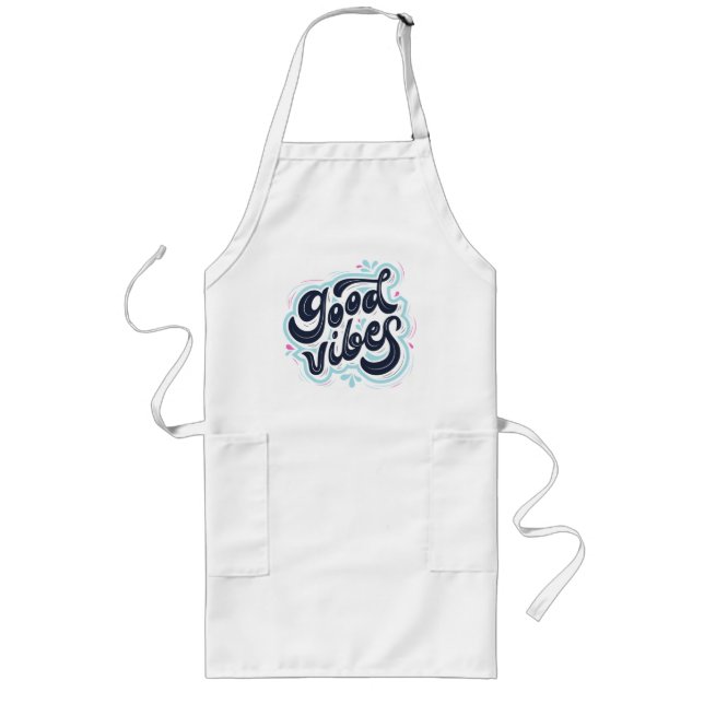 Good Vibes Long Apron Långt Förkläde (Framsidan)