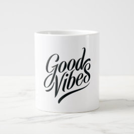 Good Vibes Mugg - Modern calligrafi Stil Jumbo Mugg