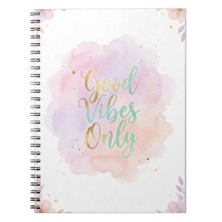 Good Vibes Only Aesthetic Pastel Notebook | Anteckningsbok