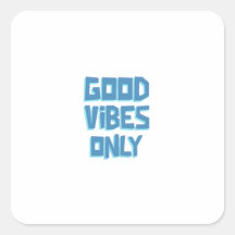 Good Vibes Only | Blue Inspirational Wall Art