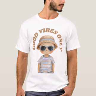 Good Vibes Only – Cute Positive Illustration T Shirt