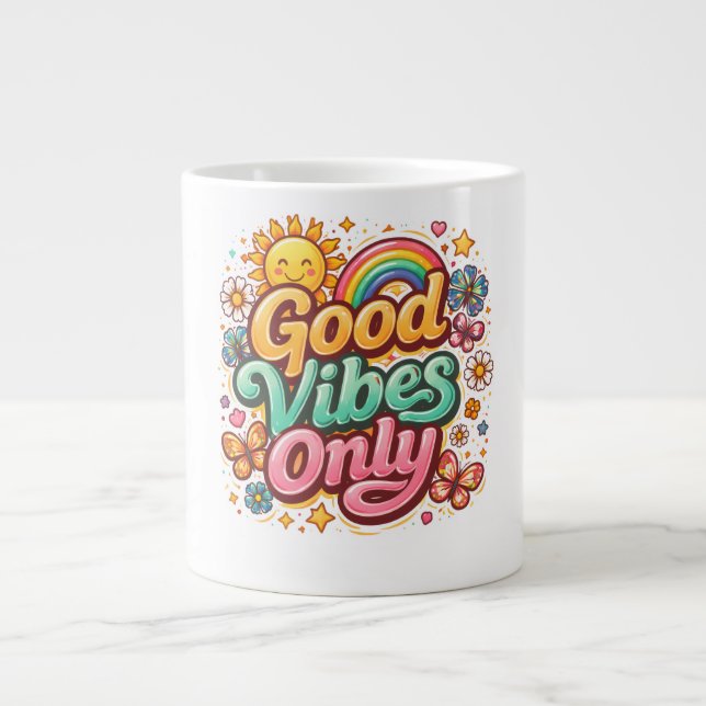 Good vibes only mug jumbo mugg (Framsidan)
