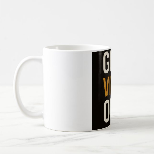 Good Vibes Only Mugg - Motiverande kaffe Kopp (Vänster)