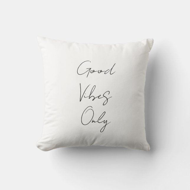 Good Vibes Only Positive Energy Coussin décoratif Kudde (Framsida)