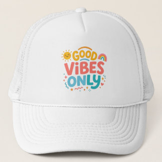 Good vibes only Retro Trucker Hat  Keps