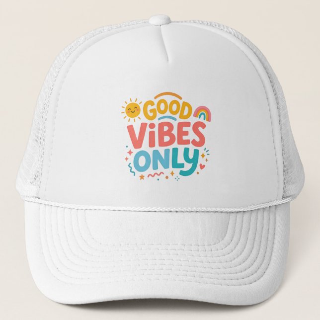 Good vibes only Retro Trucker Hat  Keps (Framsida)