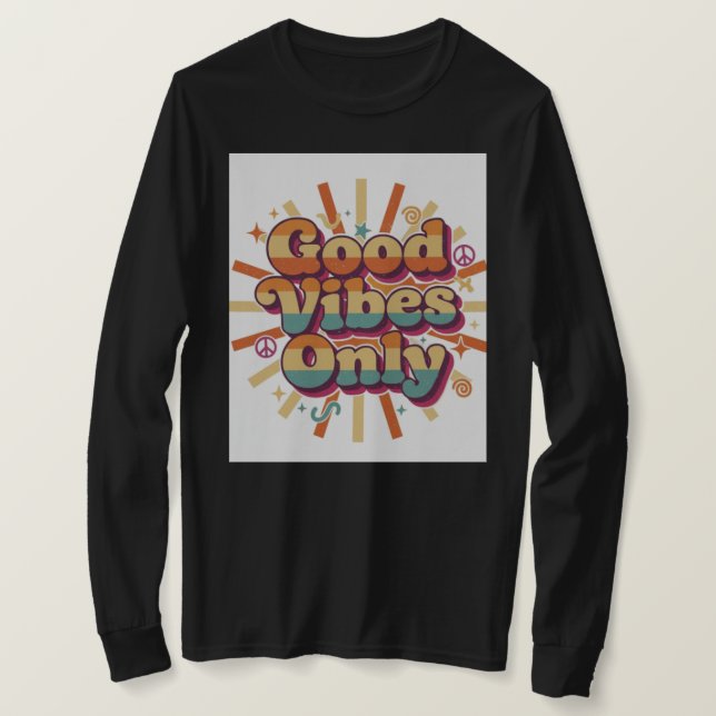 Good Vibes Only Retro Women’s T-Shirt  (Design framsida)