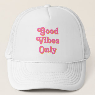 Good Vibes Only rosa orange white Keps