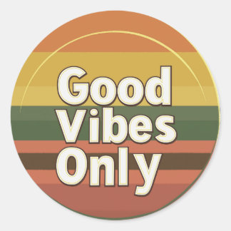 Good Vibes Only Sticker Runt Klistermärke