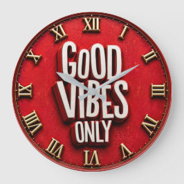 Good Vibes Only Stor Klocka