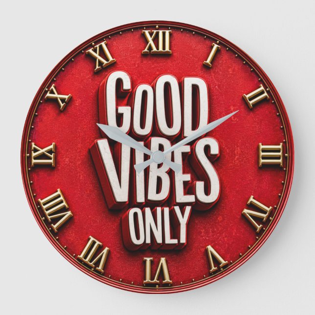 Good Vibes Only  Stor Klocka (Framsida)
