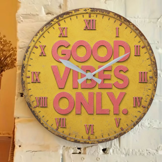Good Vibes Only Stor Klocka (Skapare uppladdad)