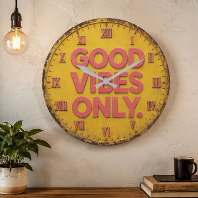 Good Vibes Only Stor Klocka (Skapare uppladdad)