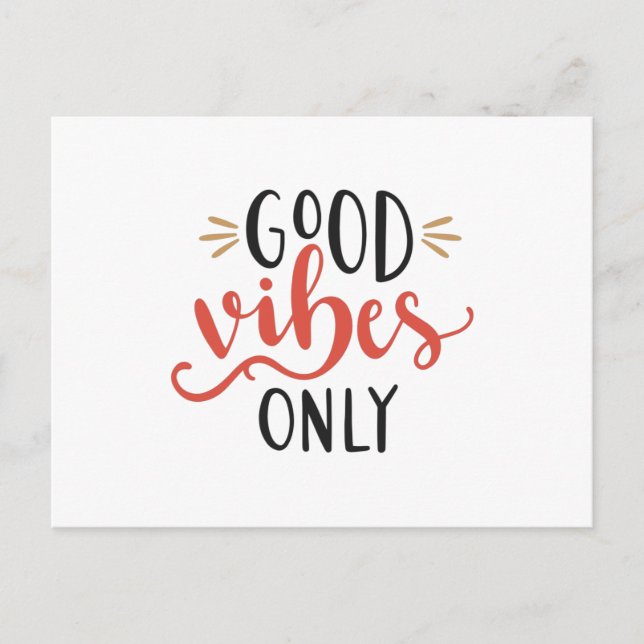 Good vibes only vykort (Framsida)