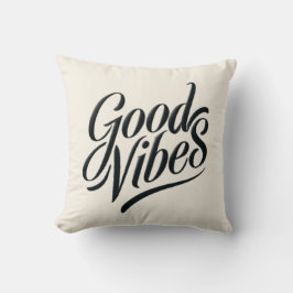 Good Vibes Pillow - Modern calligrafi Stil Kudde