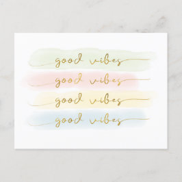 *good vibes* Postkarte Motivation Gute Laune Vykort
