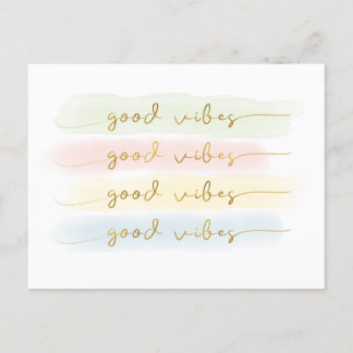 *good vibes* Postkarte Motivation Gute Laune Vykort