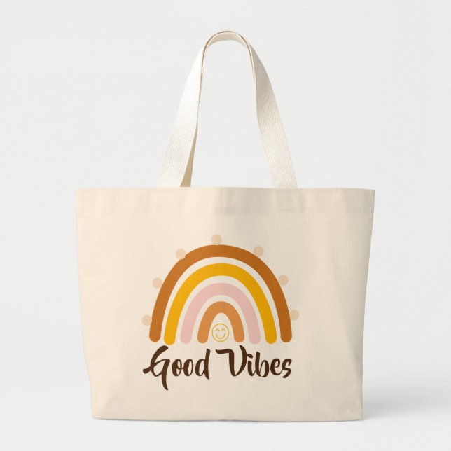 Good Vibes - Rainbow Good Vibes Jumbo Tygkasse (Framsidan)