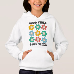 Good Vibes Retro Colorful Daisy Flowers T Shirt