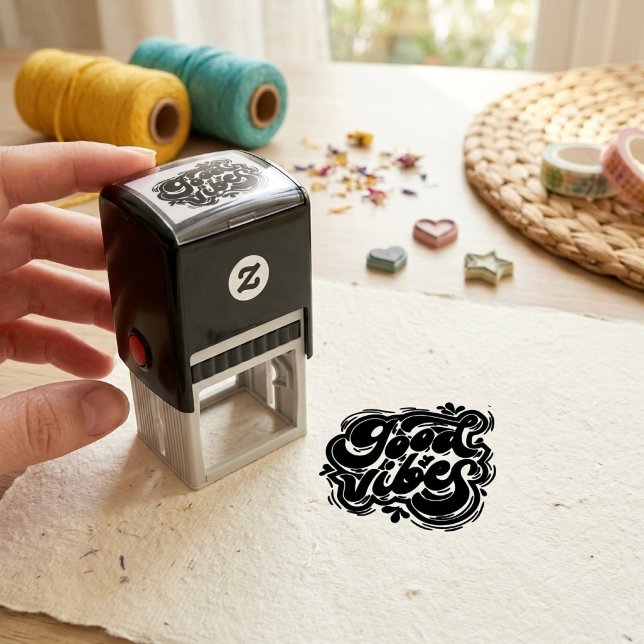 Good Vibes Self-inking Stamp Självfärgande Stämpel (Skapare uppladdad)