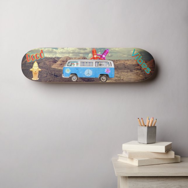 Good Vibes Skateboard (Väggkonst (Horz))