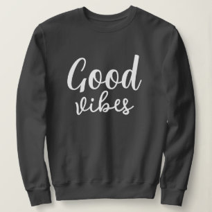 Good Vibes Snyggt Modern Minimal Monogram Grått T Shirt