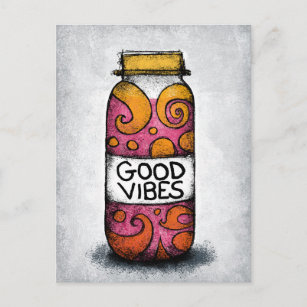 Good Vibes Spice Burk vykort