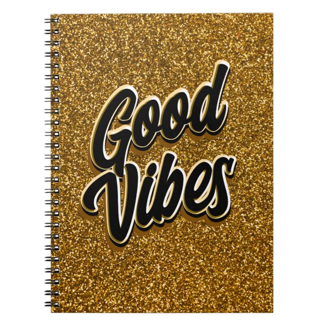 Good Vibes Spiral Notebook Anteckningsbok (Framsidan)