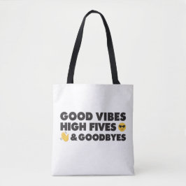 Good Vibes Studenten Message Tote Bag Tygkasse