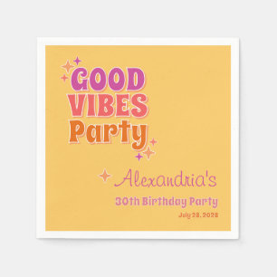 Good Vibes Summer 30års födelsedag Party Pappersservett