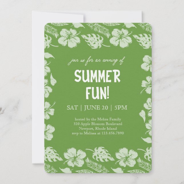 Good Vibes & Sunshine Summer Party Inbjudningar (Framsida)