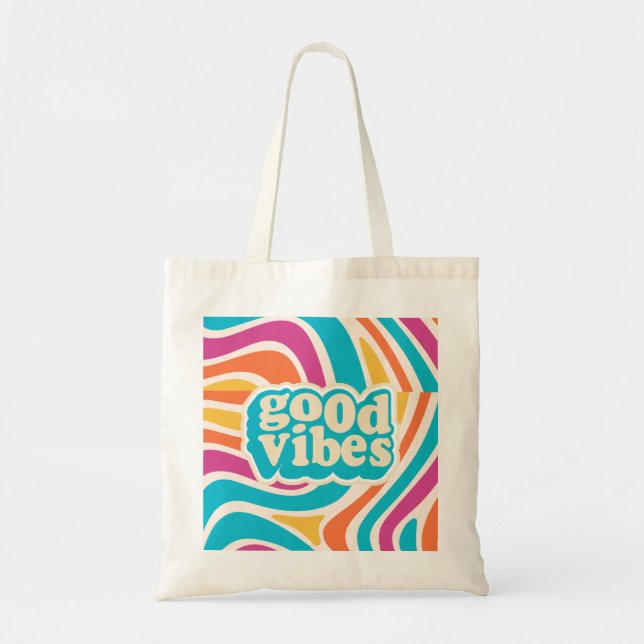 GOOD VIBES Tote Bag Tygkasse (Framsidan)