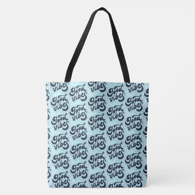 Good Vibes Tote Bag Tygkasse (Framsida)
