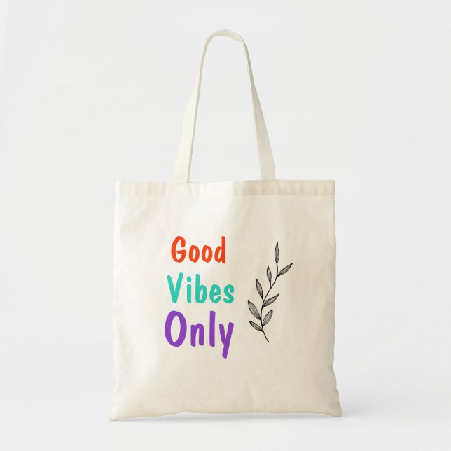 Good Vibes Tote Bag Tygkasse (Framsidan)