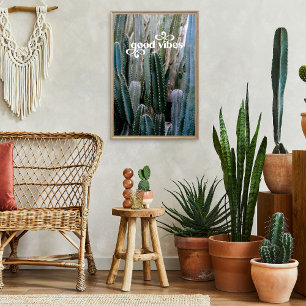 Good Vibes   Trendig Retro Sommar Desert Cactus Poster