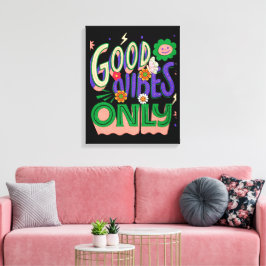 Good Vibes Typography Canvastryck