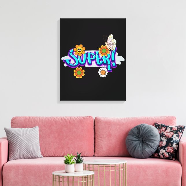 Good Vibes Typography Canvastryck (Insitu (Vardagsrum))